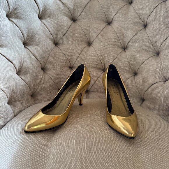 BARNEYS NEW YORK Gold Pumps - Tried On Only! (Size 37) - Picture 1 of 6